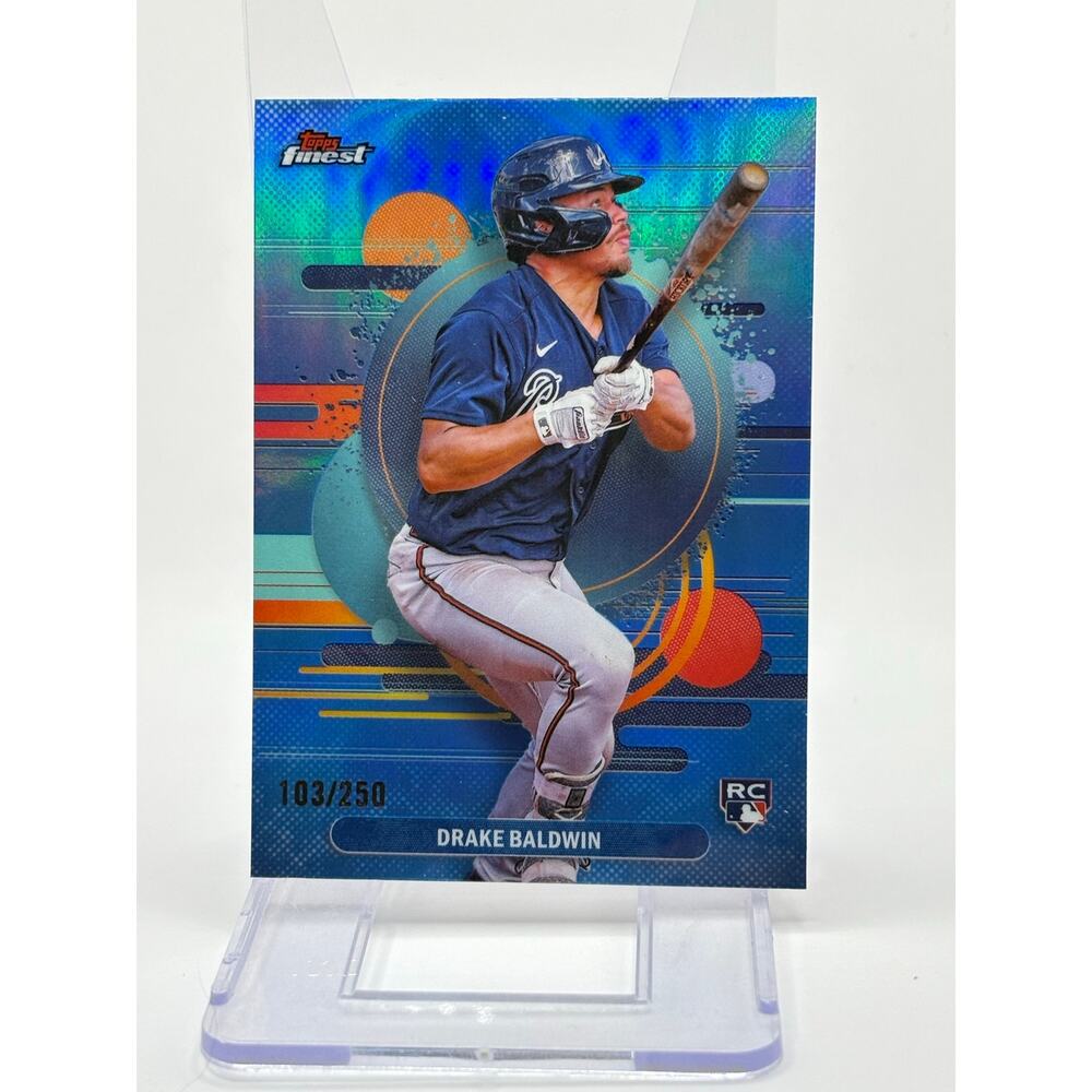 2025 Topps Finest Drake Baldwin Rookie Uncommon Blue Refractor 103/250 SP RC